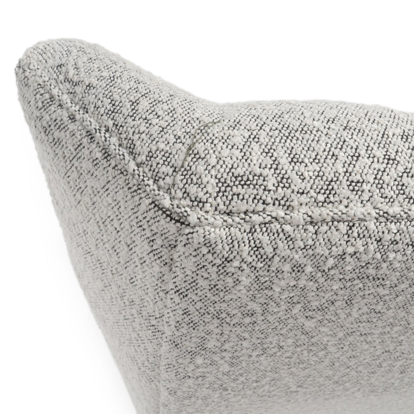 32" Gray and Black Tufted Boucle Lounge Chair-6