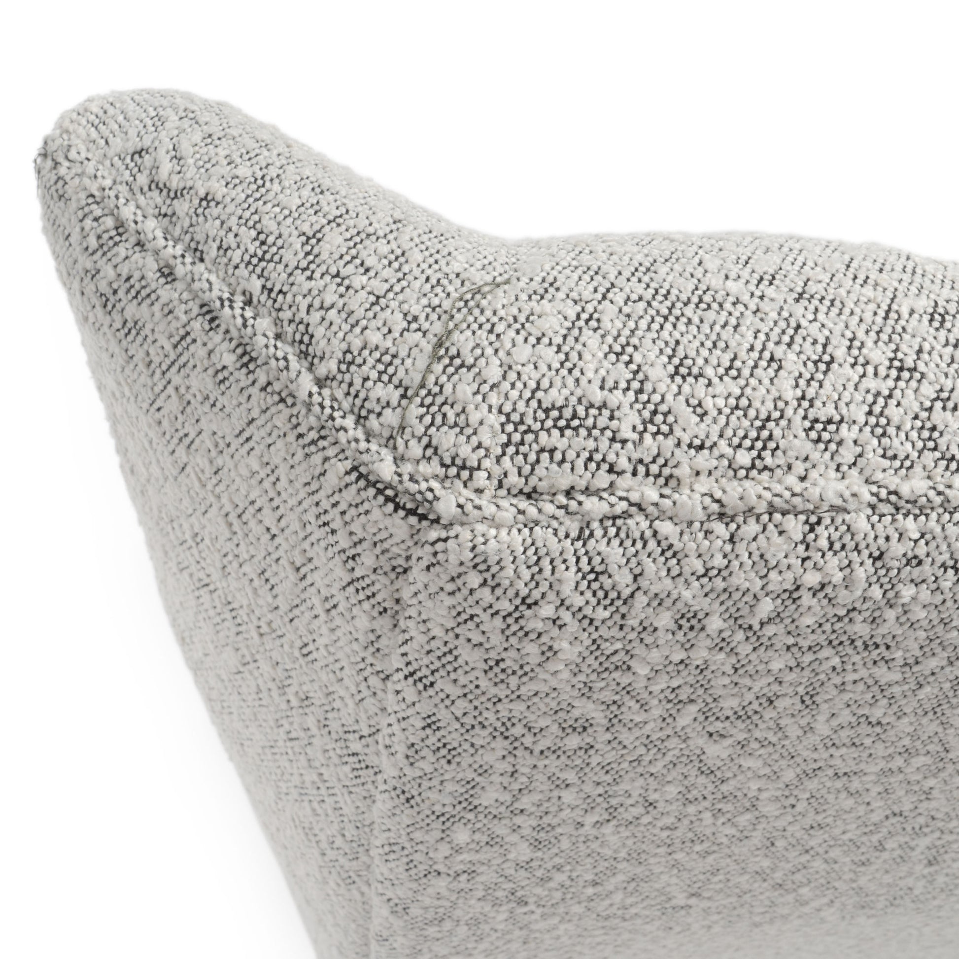 32" Gray and Black Tufted Boucle Lounge Chair-6