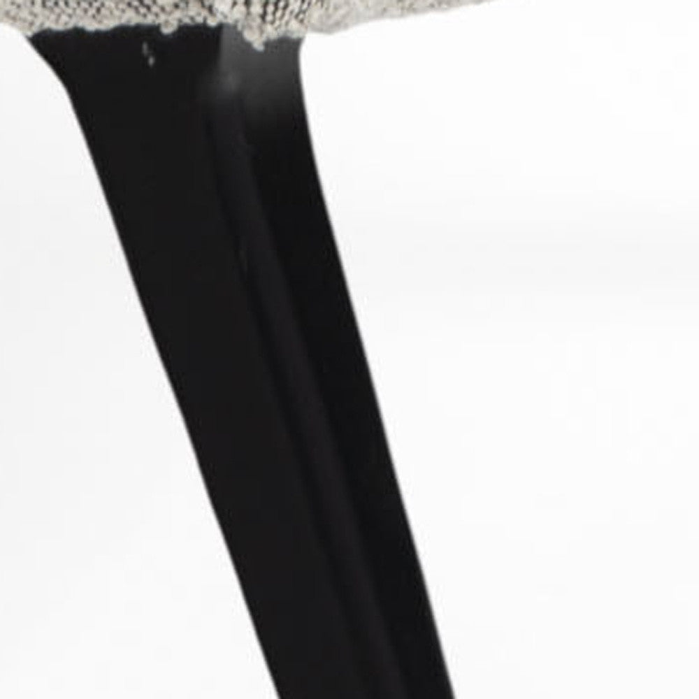 32" Gray and Black Tufted Boucle Lounge Chair-7