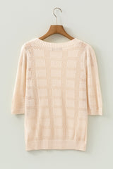 Belen Knit Short Sleeve Sweater