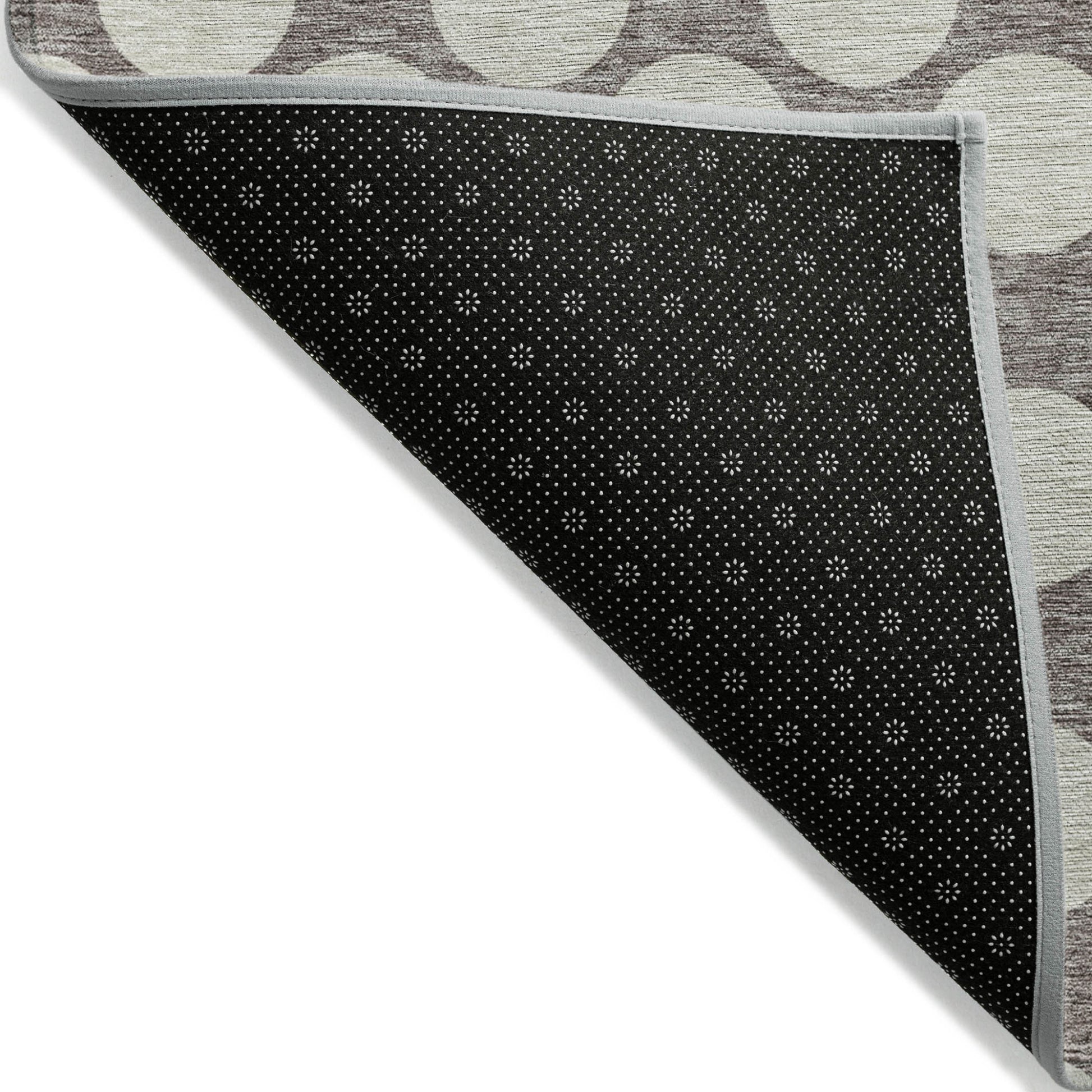 8' X 10' Taupe And Gray Polka Dot Washable Indoor Outdoor Area Rug-3