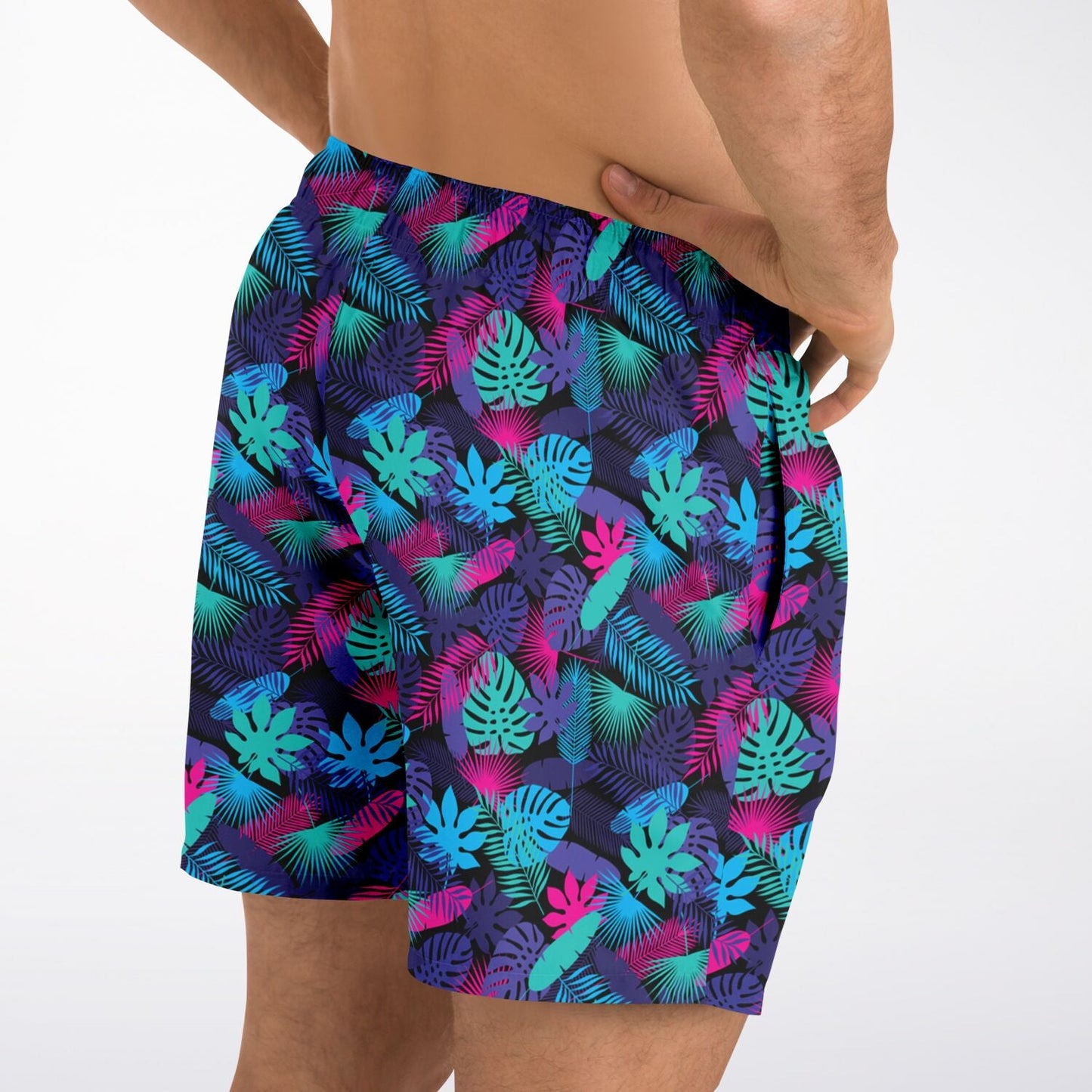 Rad Palm Neon Jungle Men's Swim Trunks