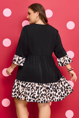 Sage Ruffle Hem Mini PLUS Dress