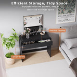 Black Vanity Desk With Advanced Organizational Storage-1