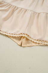Millie Trim Boho Ruffled PLUS Shorts
