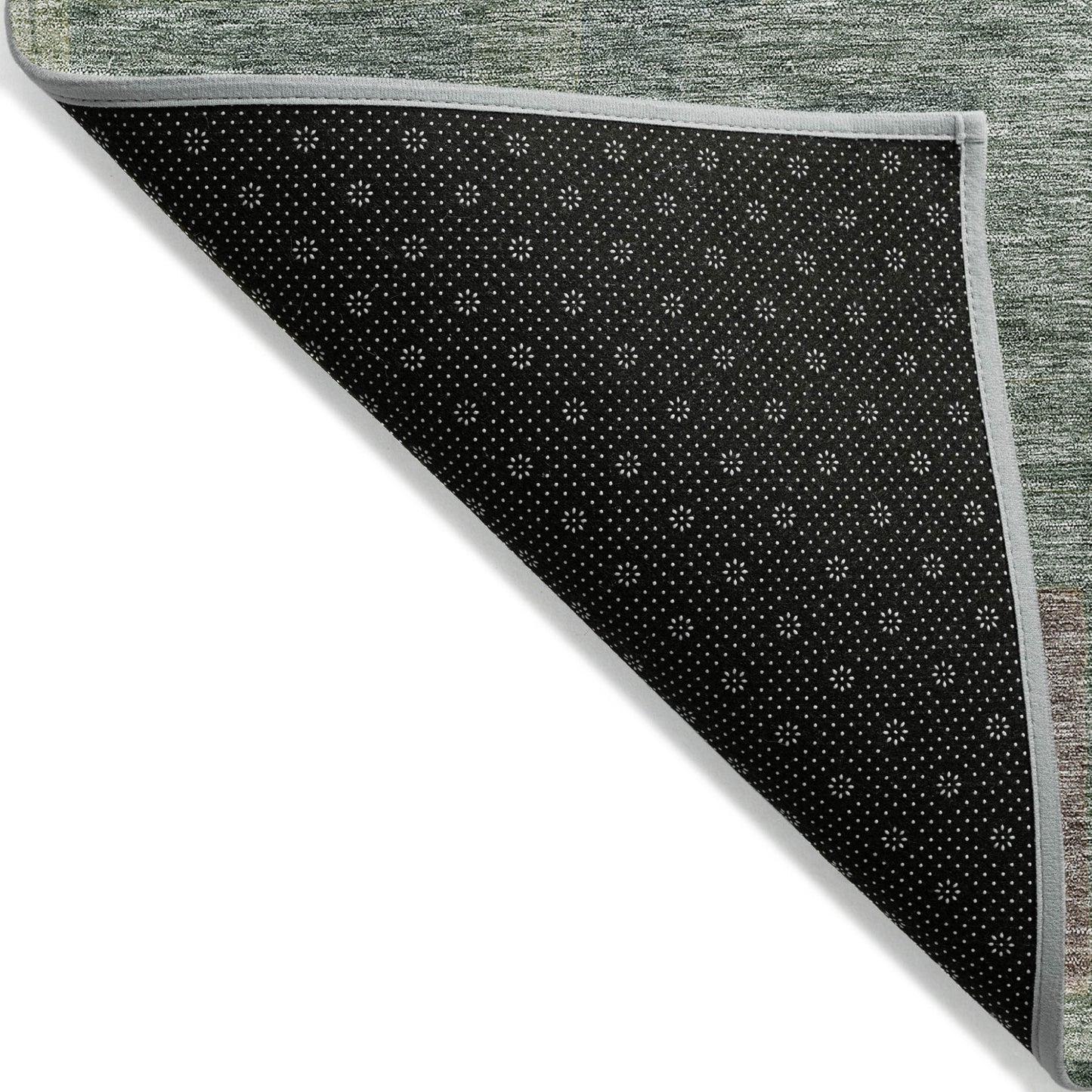 3' X 5' Sage And Gray Geometric Washable Indoor Outdoor Area Rug-2