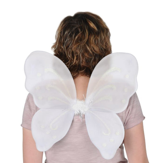 White Fairy Wings Costume Accessory