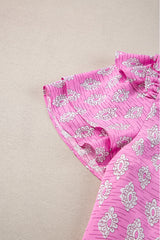 Miller Ruffled Short Sleeve Blouse