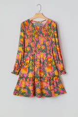 Anna Smocked Ruffled Mini Dress
