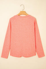 Rachel Floral Patchwork V Neck Long Sleeve Top