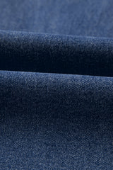 Denim Raw Hem Straight Leg Jeans