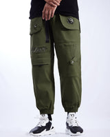 IBP332 Yin Yang Army Green Cargo Pants
