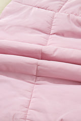 Solid Flutter Sleeve Snap Button Puffer Vest