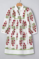 Halo Sleeve Loose Floral Dress