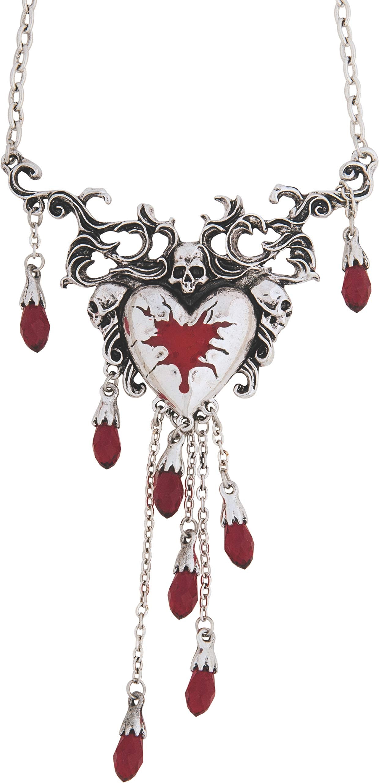 Wicked Gems Bleeding Heart Necklace Costume Jewelry Accessory