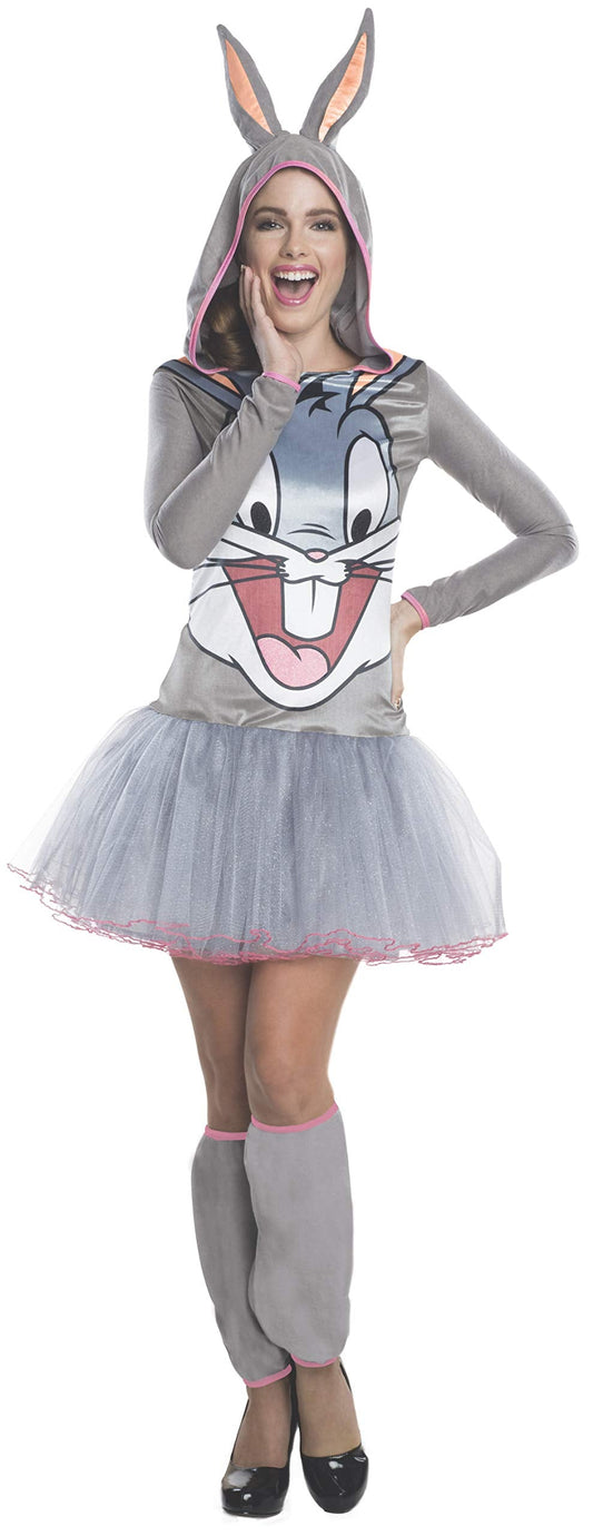 Womens Looney Tunes Bugs Bunny Hooded Costume Dress