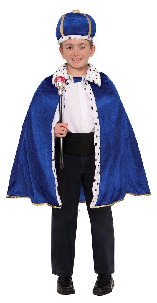 Toddlers/Kids Blue King Robe and Crown Costume Set