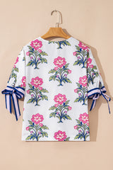 Mae Knot Bubble Sleeve Blouse