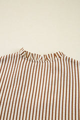 Blair Tied Cuffs Seersucker Blouse