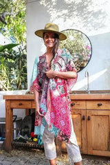 波西米亚风碎花拼布和服