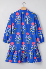 Zahra Sleeve Ruffle Hem Dress