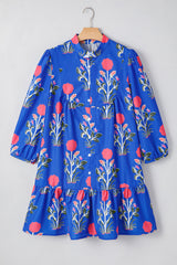 Zahra Sleeve Ruffle Hem Dress