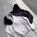 Hip Hop Letters Puff Print Hoodie Personalized Long Sleeve Sweater