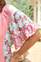 Lacey Ruffled Short Sleeve PLUS Blouse