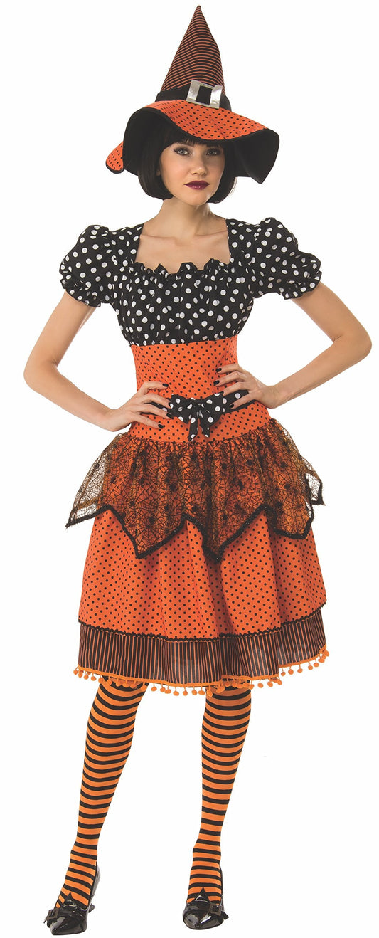 Womens Polka Dot Witch Costume