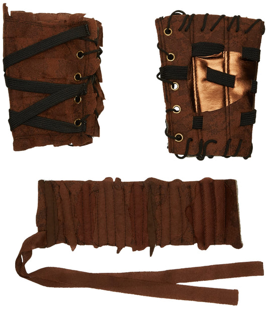 Medieval Guard Arm Band and Wrist Guard Costume Accessory Set