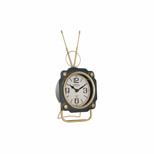 Table clock DKD Home Decor Black Golden Vintage-0