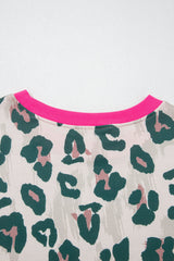Arleth Print Contrast Trim Top