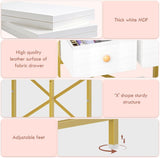 White Ultra Premium Vanity Desk With Exquisite Mirror-4
