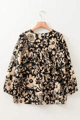 Camilla Bracelet Sleeve Boho Blouse