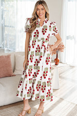 Promise Sleeve Tiered Maxi Dress