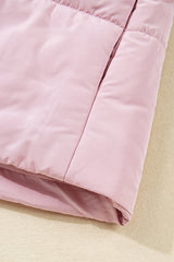 Solid Flutter Sleeve Snap Button Puffer Vest