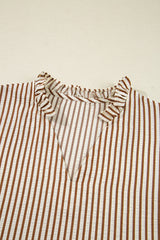 Blair Tied Cuffs Seersucker Blouse