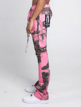 AJ04L COLOR DYE LOOSE JEANS