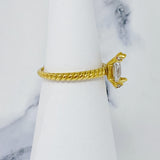 Braided Single Stone Ring