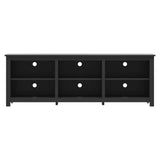 Farmhouse TV Stand in Black Wood Finish - for TVs up to 70-inch-1