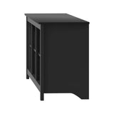 Farmhouse TV Stand in Black Wood Finish - for TVs up to 70-inch-2