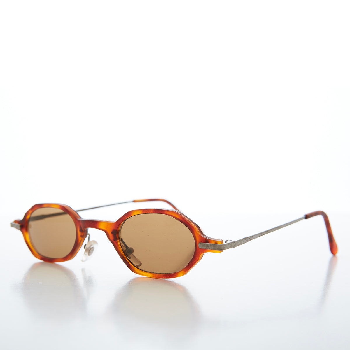 Small Spectacle Vintage Sunglasses - Clay