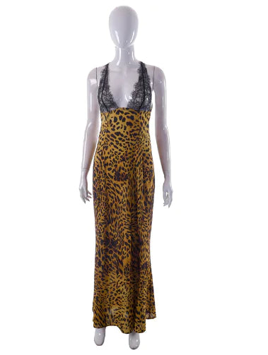 Sexy & Slinky Spaghetti Strap Sleeveless Long Dress for Women