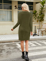 Cable Knit Midi Sweater Dress