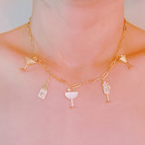 Cheers To Happiness Multi Charm Necklace