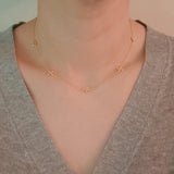 Dot Dot Golden Cross Necklace - Water & Tarnish Resistant