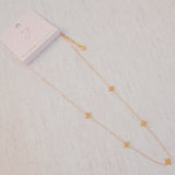 Dot Dot Golden Cross Necklace - Water & Tarnish Resistant