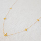 Dot Dot Golden Cross Necklace - Water & Tarnish Resistant