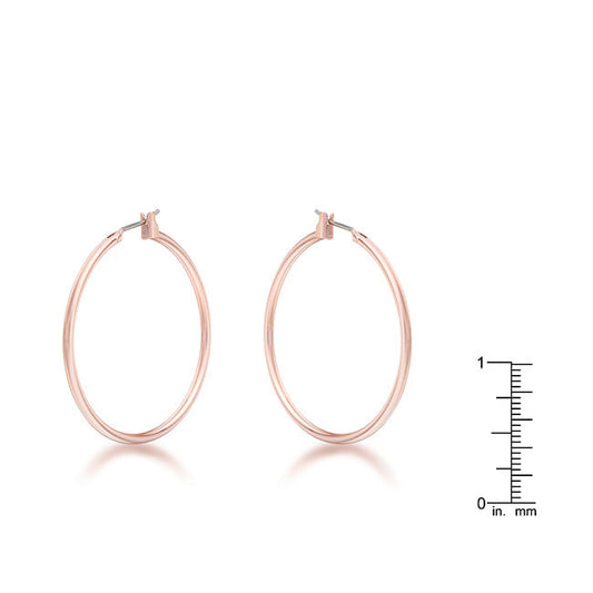 Elegant Rosegold Hoop Earrings-0