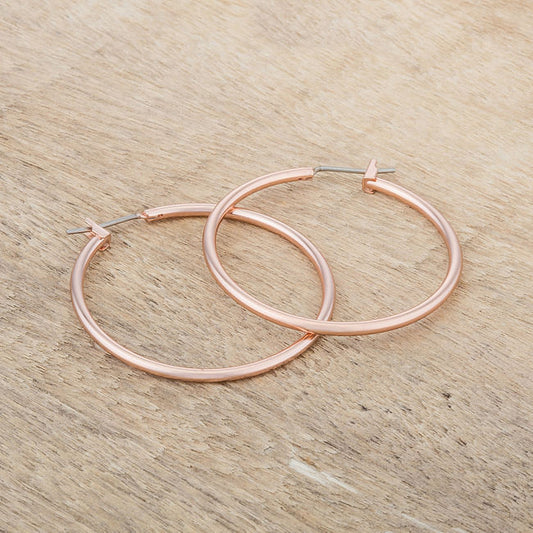 Elegant Rosegold Hoop Earrings-1